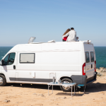 A white camper van. RV Lifestyle Experts