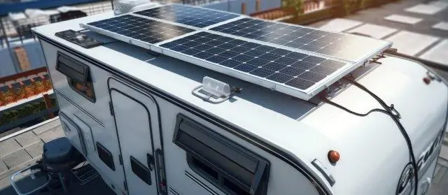 An rv with solar panels on the roof. RV Lifestyle Experts